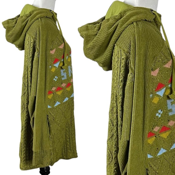 Free People FP Movement Powder Snow Bunny Ski Bum Sweater Hoodie Small GorpCore - Picture 10 of 17